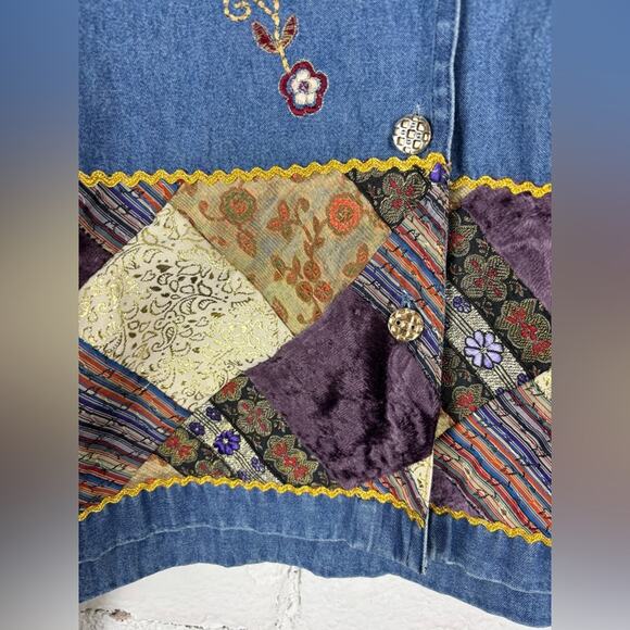 Vintage Tantrum Blues Patchwork Embroidered Jacket - Picture 5 of 5